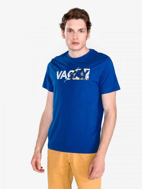 Wavy Triko Jack & Jones Modrá