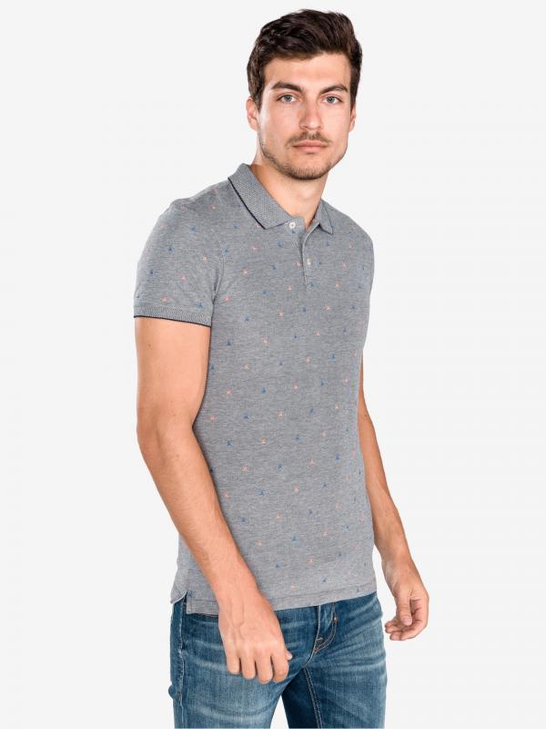 Polo triko Scotch & Soda Šedá