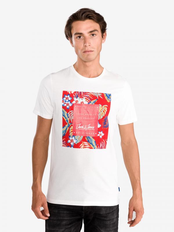 Tropicana Triko Jack & Jones Bílá