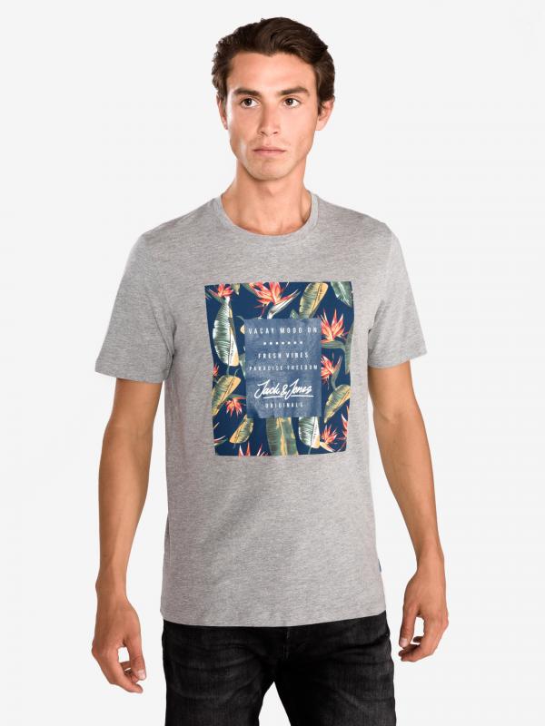 Tropicana Triko Jack & Jones Šedá