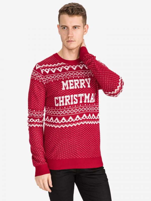 Jingle Svetr Jack & Jones Červená