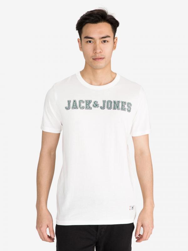 Blu. Triko Jack & Jones Bílá