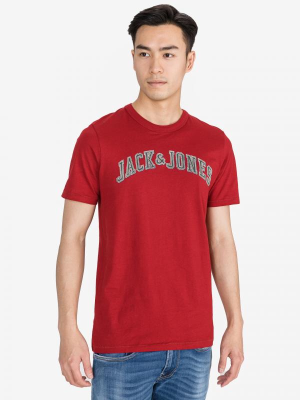 Blu. Triko Jack & Jones Červená