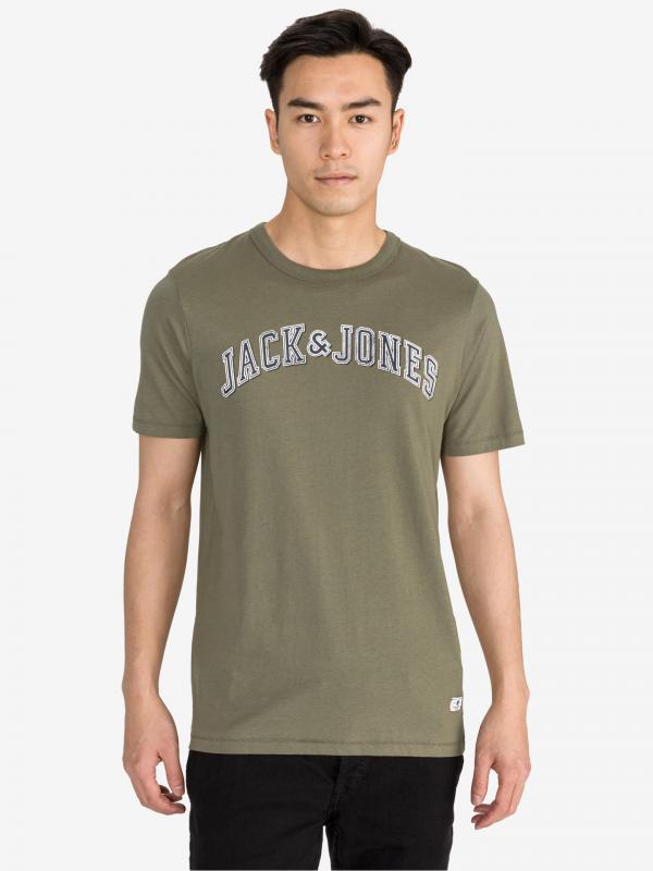 Blu. Triko Jack & Jones Zelená