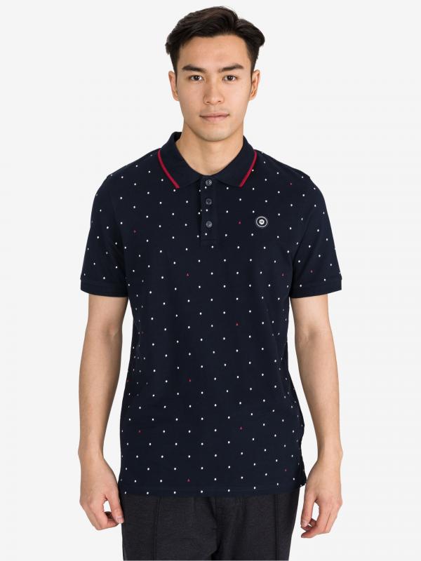 Aop Polo triko Jack & Jones Modrá