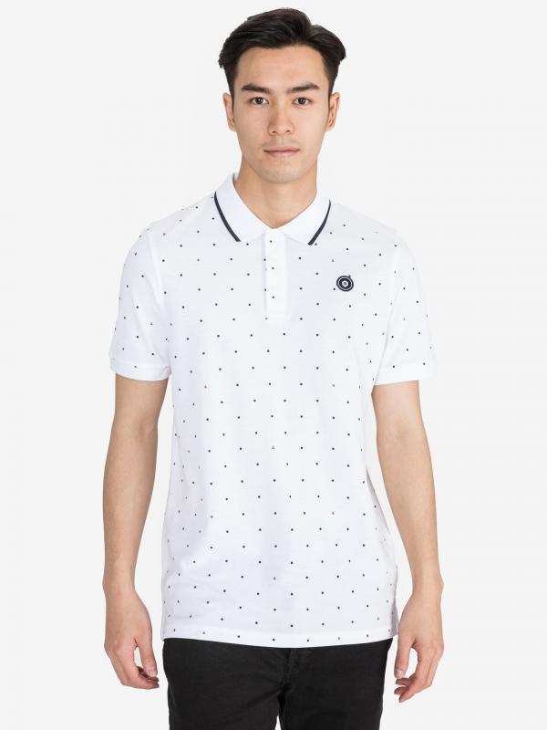 Aop Polo triko Jack & Jones Bílá