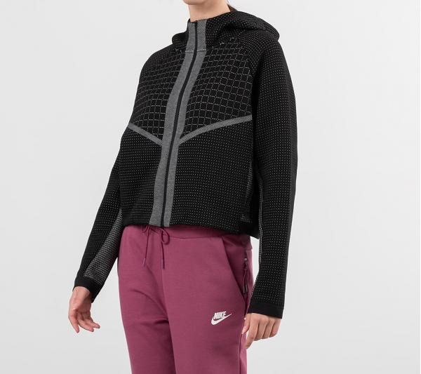 Nike Sportswear City Ready Tech Fleece Eng Fullzip Hoodie Black/ White