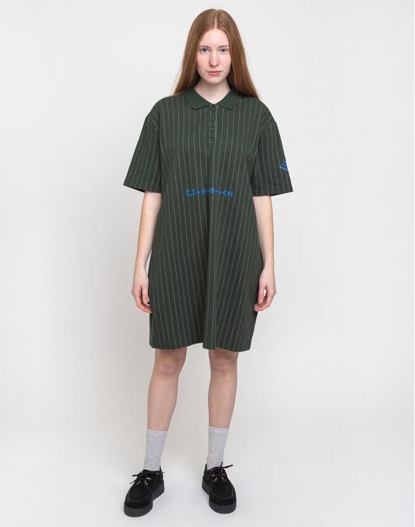 Han Kjøbenhavn Polo Dress Pinstripe Green XS