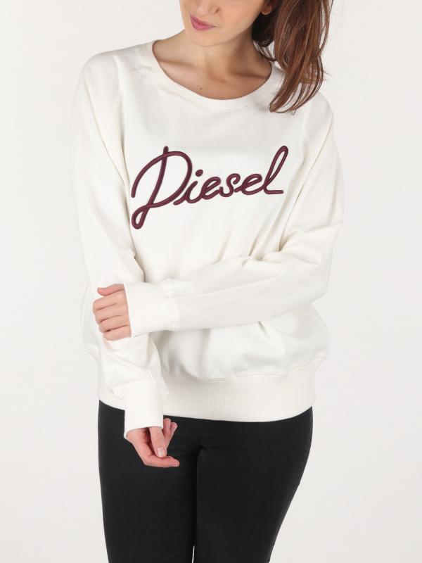 Mikina Diesel F-Sven-Short Felpa Bílá