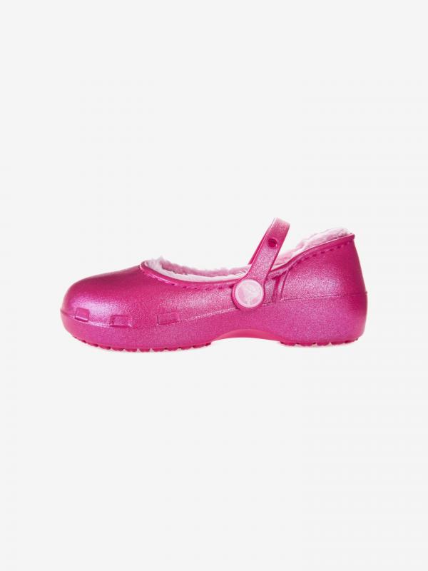 Karin Fuzz Lined Clog Baleríny dětské Crocs Růžová