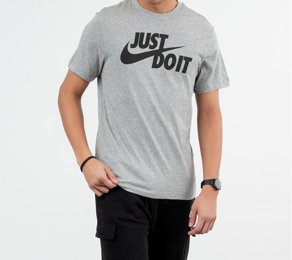 Nike Sportswear Just Do It Swoosh Tee Dark Grey Heather/ Black