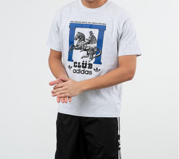 adidas Club Pillars Tee Light Grey Heather