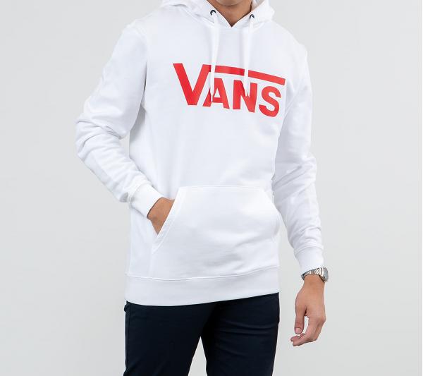Vans Classic Pullover Hoodie White/ Racing Re