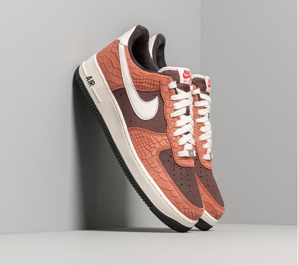 Nike Air Force 1 Premium Red Bark/ Sail-Earth-University Red
