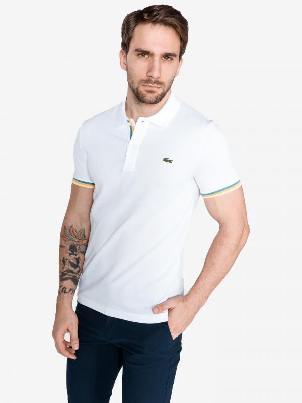 Polo triko Lacoste Bílá