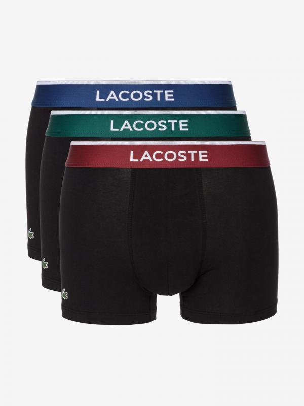 Boxerky 3 ks Lacoste Černá
