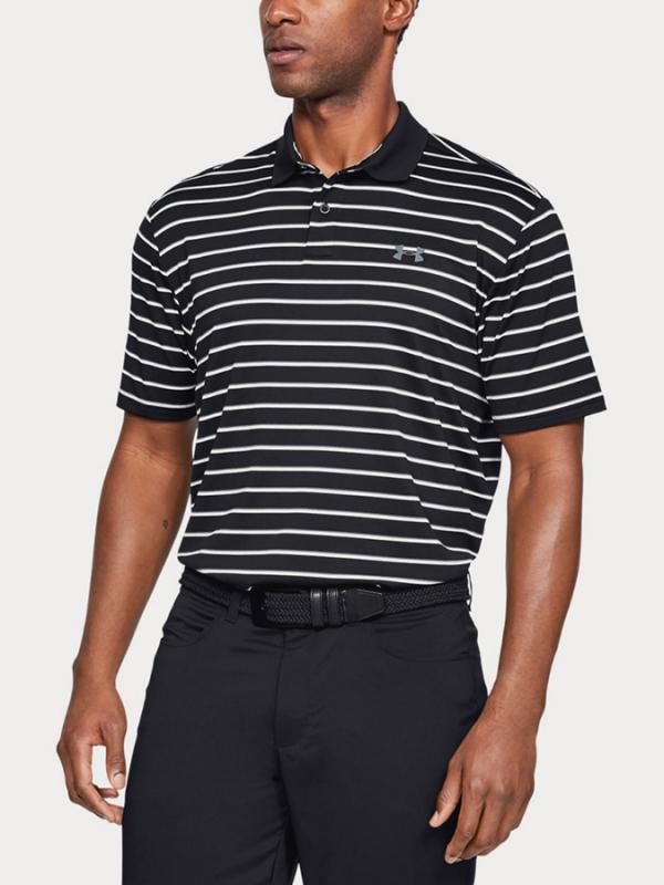 Tričko Under Armour Performance Polo 2.0 Divot Stripe Černá