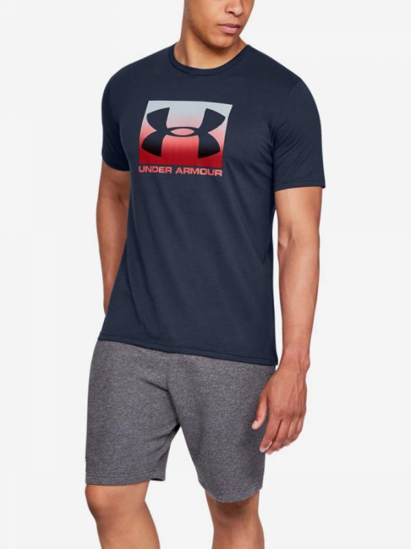 Tričko Under Armour Boxed Sportstyle Ss-Nvy Modrá