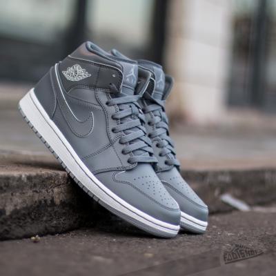 Air Jordan 1 Mid BG Cool Grey/ White- Wolf Grey