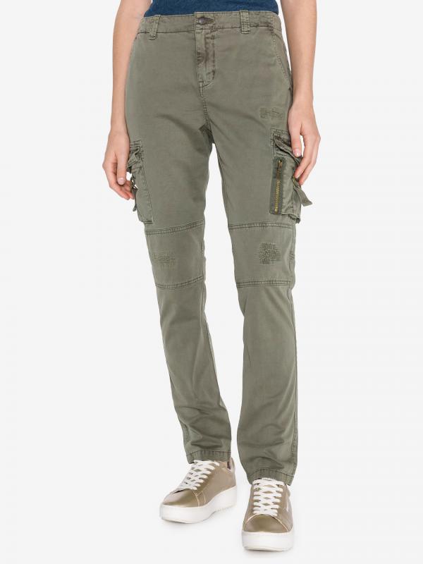 Kalhoty SuperDry Zelená