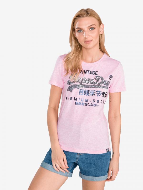 Triko SuperDry Růžová