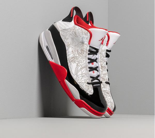 Air Jordan Dub Zero White/ Black-Varsity Red-Neutral Grey