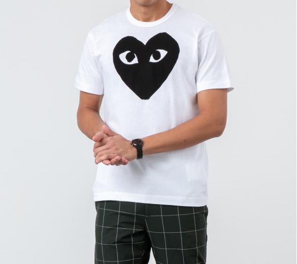 Tričko Comme des Garçons PLAY Tee White XXL
