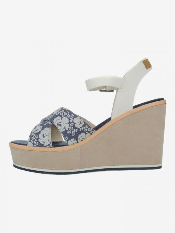 Rosy Flowers Klínová obuv U.S. Polo Assn Modrá