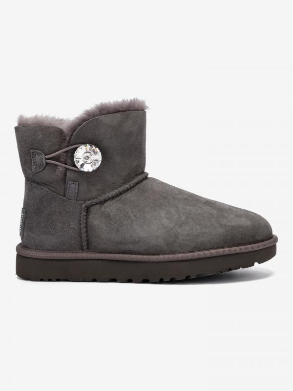 Mini Bailey Button Bling Sněhule UGG Šedá