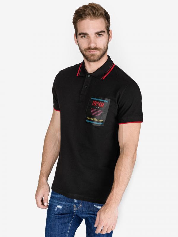 Polo triko Versace Jeans Couture Černá