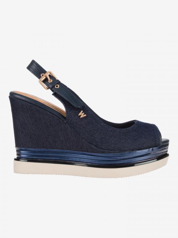 Kelly Chan Klínová obuv Wrangler Modrá