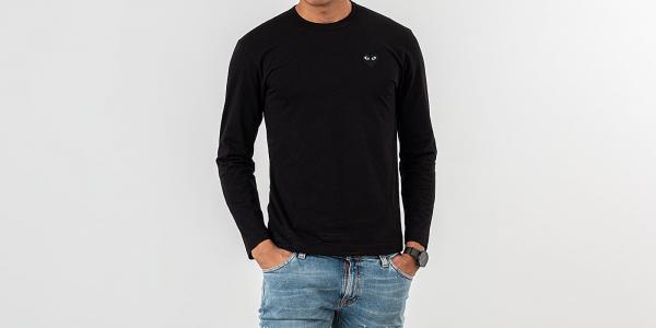 Comme des Garçons PLAY Long Sleeve Tee Black