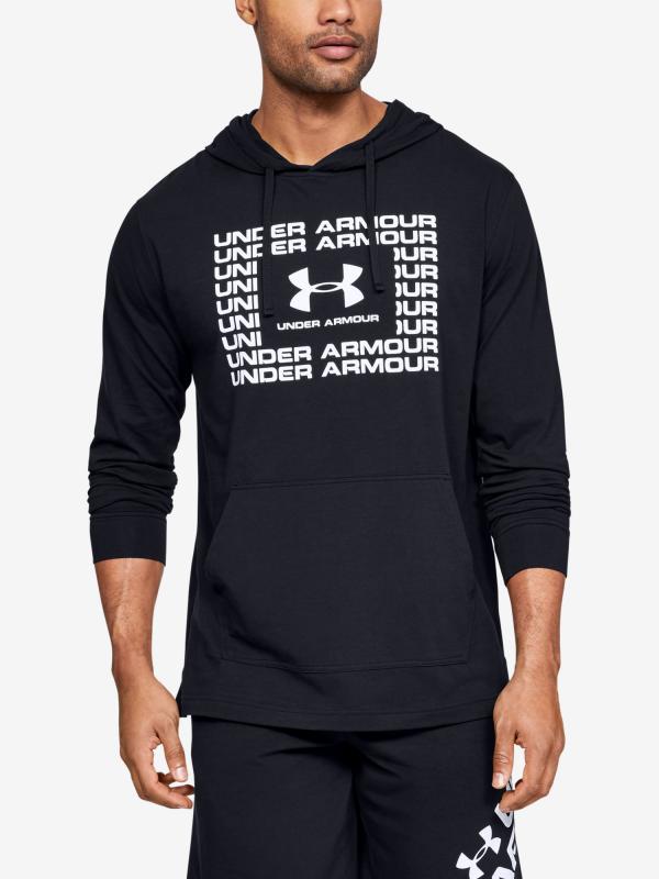 Mikina Under Armour Sportstyle Cotton Hoodie-Blk Černá