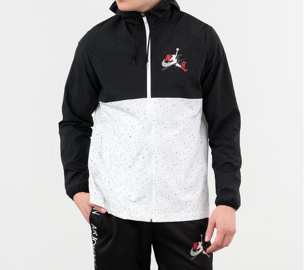 Jordan Classics Windwear Jacket Black/ White/ White/ Gym Red