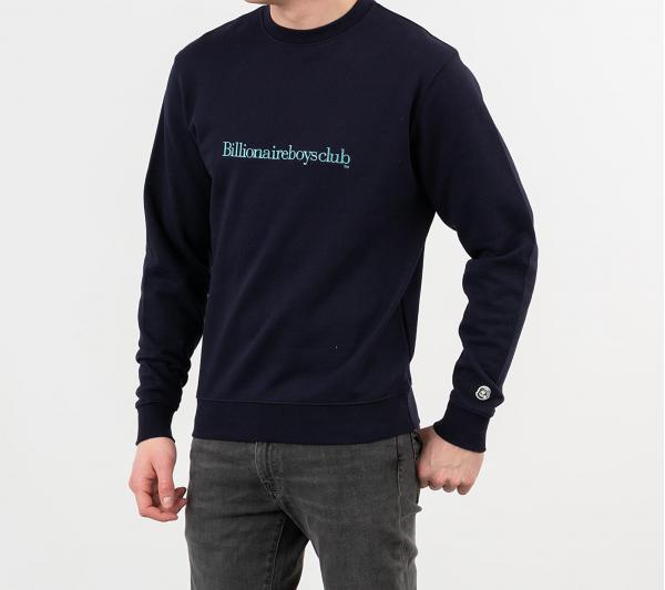 Billionaire Boys Club Embroidered Logo Crewneck Navy