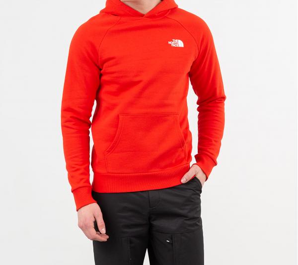 The North Face Raglan Red Box Hoodie Fiery Red