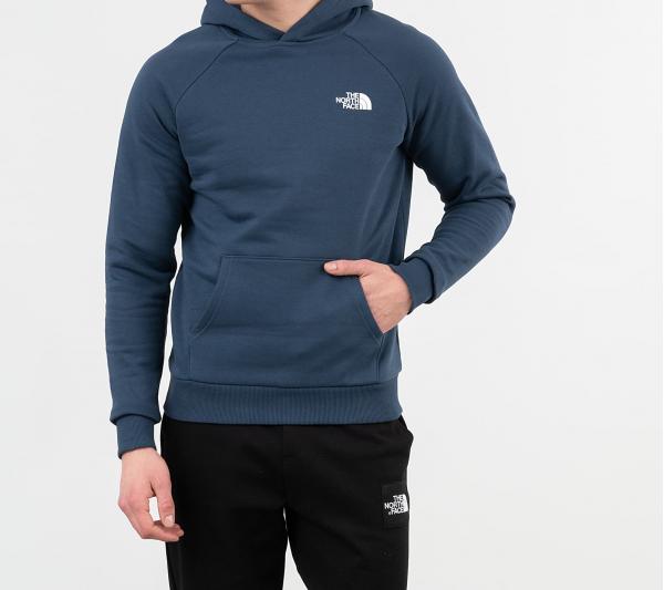 The North Face Raglan Red Box Hoodie Blue Wing