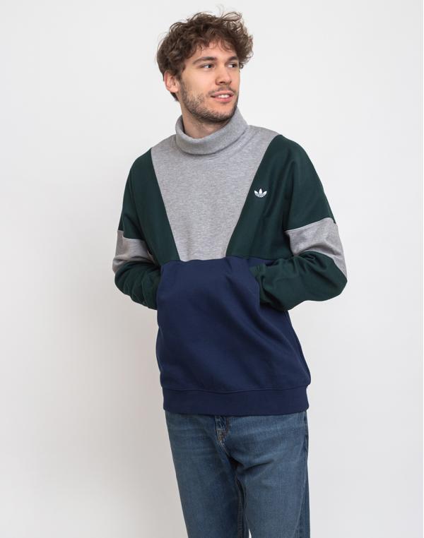 adidas Originals Polo Neck Sweat NINDIG/MGREYH/GRNNIT M