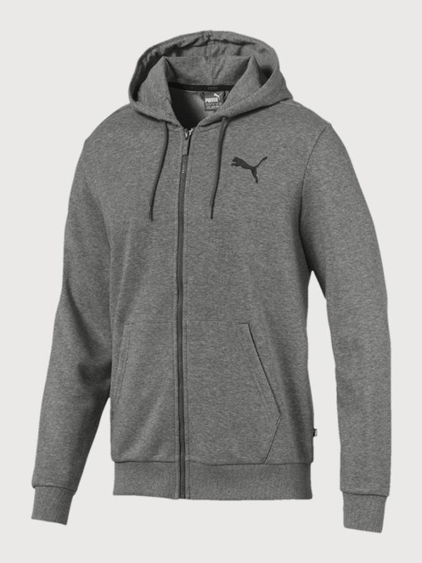 Mikina Puma Essentials Hooded Jacket Šedá