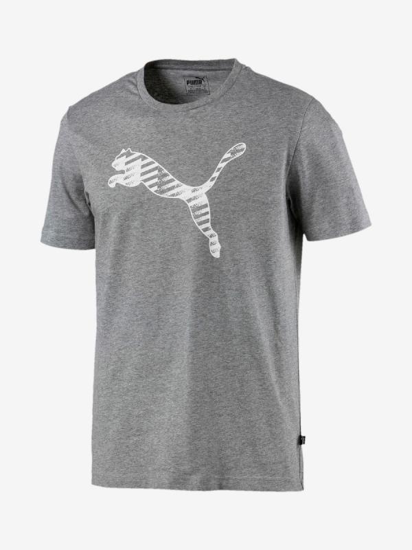 Tričko Puma Cat Brand Logo Tee Šedá