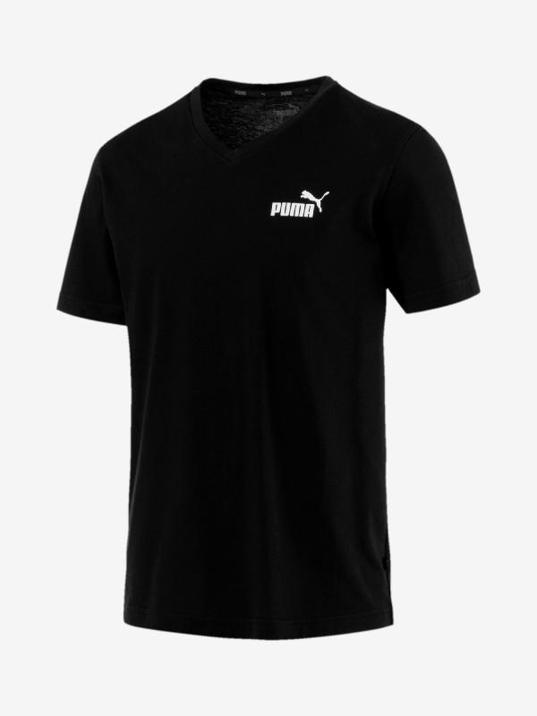 Tričko Puma Essentials+ V Neck Tee Černá