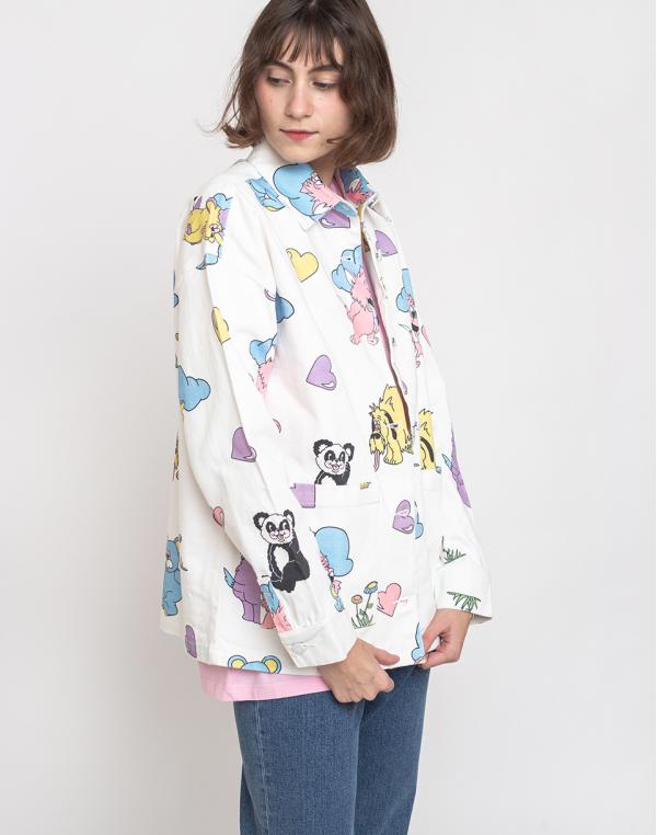 Lazy Oaf Crazy In Love Work Jacket White M