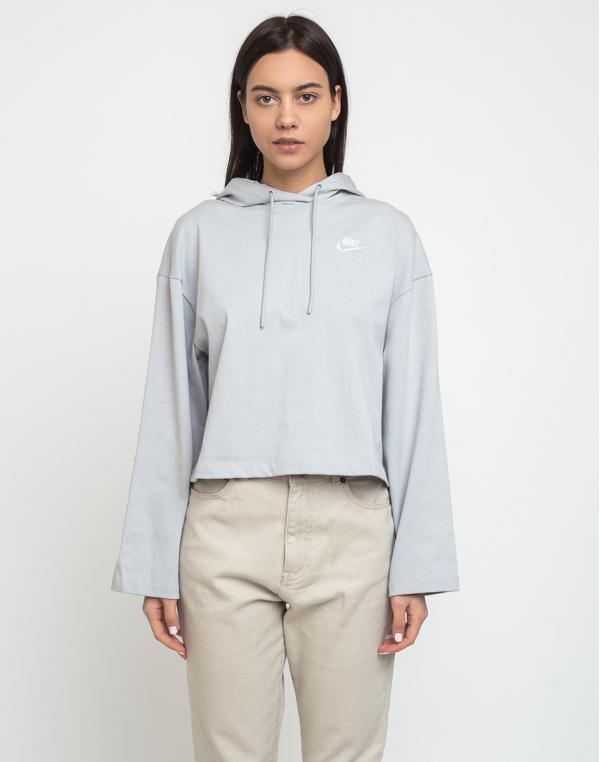 Nike Sportswear Hoodie Jrsy Grey Fog/White S