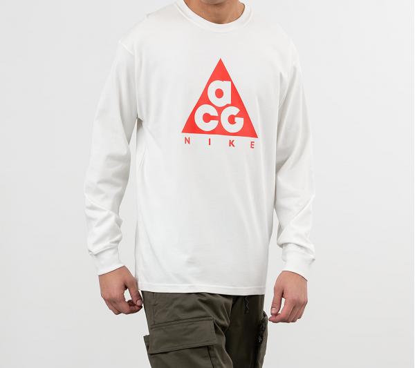 Nike NRG ACG Longsleeve Logo Tee Summit White/ Habanero Red
