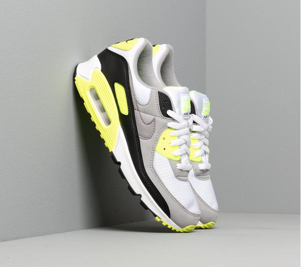 Nike Air Max 90 White/ Particle Grey-Volt-Black