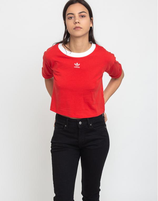 adidas Originals Crop Top Lush Red/White 38