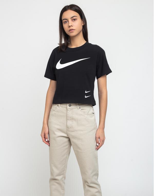 Nike Sportswear Swoosh Top Black/White XS