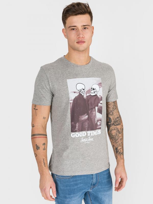 Skurl Triko Jack & Jones Šedá