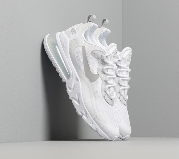 Nike Air Max 270 React White/ Lt Smoke Grey-Pure Platinum