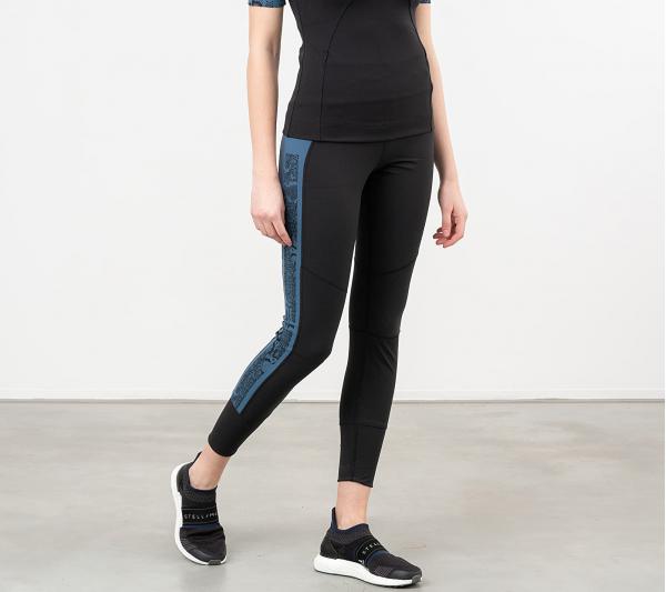 adidas x Stella McCartney Run Tights HEAT.RDY Black/ Vista Blue